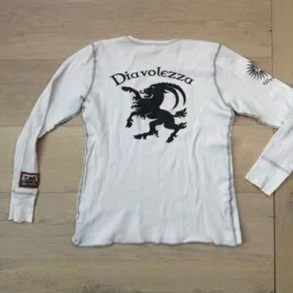 Alp N Rock St Moritz Thermal Shirt Diavolezza Graphic Ski Top White Long Sleeve - Picture 2 of 10